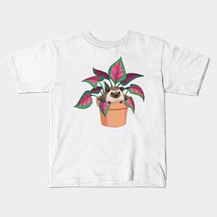 Houseplant Hedgehog Kids T-Shirt